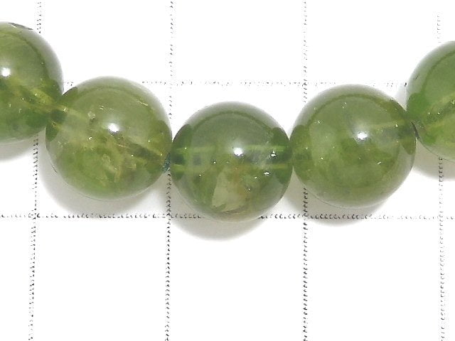 [Video][One of a kind] Green Tourmaline AAA- Round 9mm Bracelet NO.2