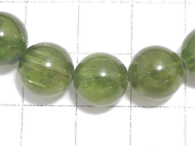 [Video][One of a kind] Green Tourmaline AAA- Round 10mm Bracelet NO.5