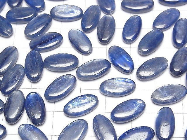 [Video]Kyanite AA++ Half Drilled Hole Oval 15x8mm 4pcs