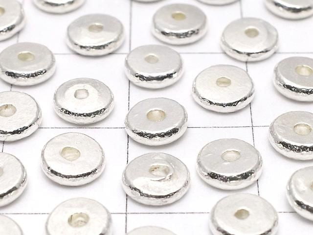 Karen Silver Rondelle (Discs) 5.5x5.5x1.5mm 5pcs