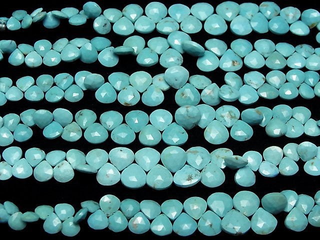 [Video] Arizona Kingman Turquoise AA+ Chestnut Faceted Briolette half or 1strand beads (aprx.6inch/14cm)