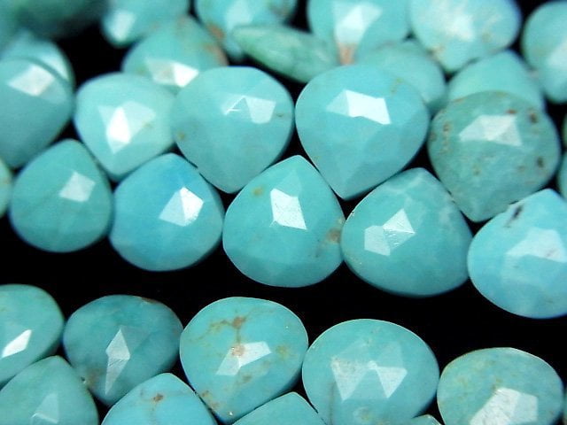 [Video] Arizona Kingman Turquoise AA+ Chestnut Faceted Briolette half or 1strand beads (aprx.6inch/14cm)