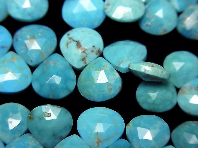 [Video] Arizona Kingman Turquoise AA Chestnut Faceted Briolette half or 1strand beads (aprx.6inch/14cm)