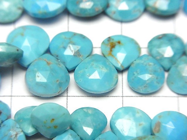 [Video] Arizona Kingman Turquoise AA Chestnut Faceted Briolette half or 1strand beads (aprx.6inch/14cm)