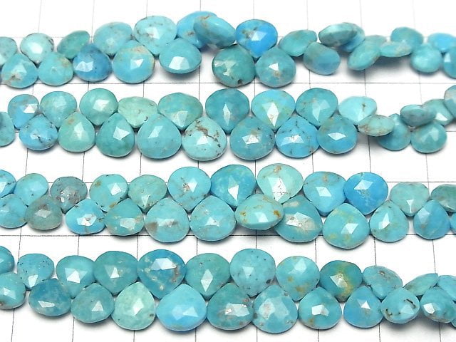 [Video] Arizona Kingman Turquoise AA Chestnut Faceted Briolette half or 1strand beads (aprx.6inch/14cm)