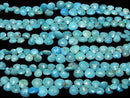 [Video] Arizona Kingman Turquoise AA Chestnut Faceted Briolette half or 1strand beads (aprx.6inch/14cm)