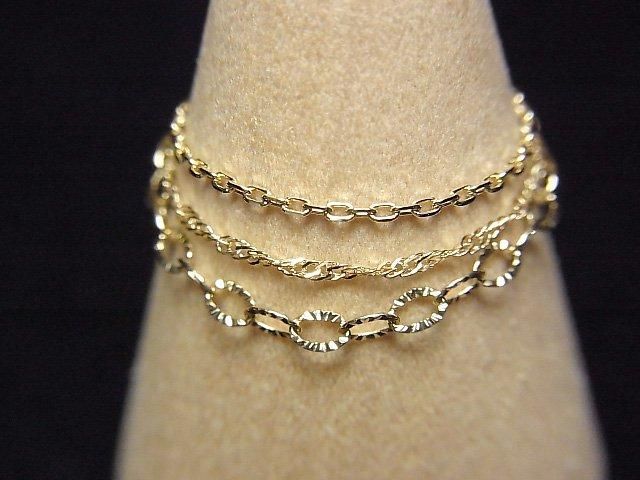 [Video][K10 Yellow Gold] Starburst Design Chain 1.9mm [Size 7][Size 9][Size 11] Ring 1pc