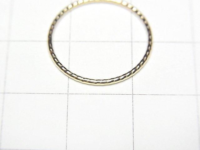 [Video][K10 Yellow Gold] Glitter Cut Wire Ring 1mm [Size 9][Size 11][Size 13][Size 15] 1pc