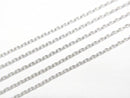[Video][K10 White Gold] Cable Chain 0.85mm Necklace with 1 Bead (approx. 16 inches/40 cm)
