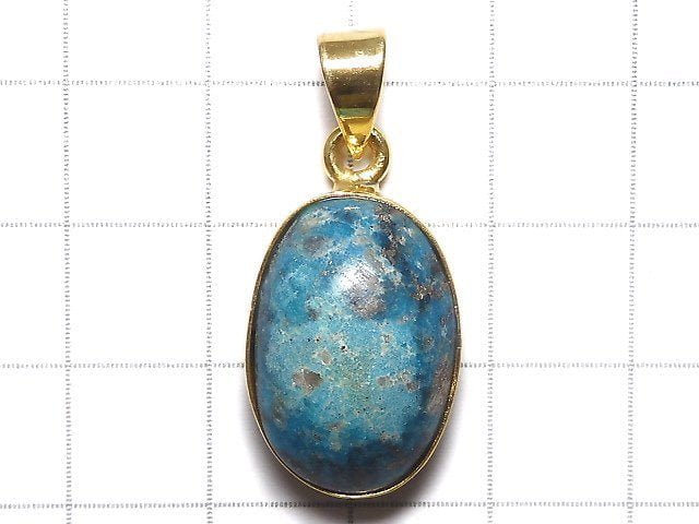 [Video][One of a kind] Persian Turquoise AA++ Pendant 18KGP NO.141