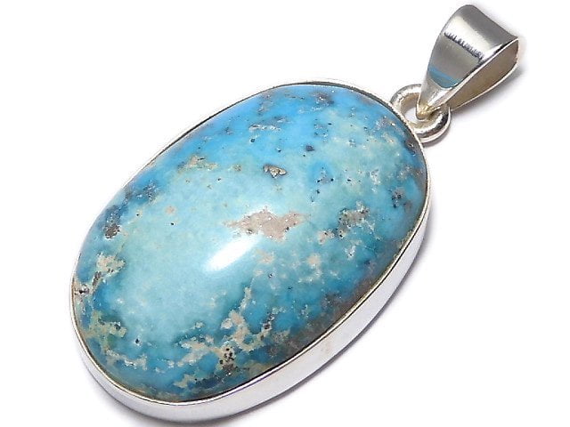 [Video][One of a kind] Persian Turquoise AA++ Pendant Silver925 NO.154