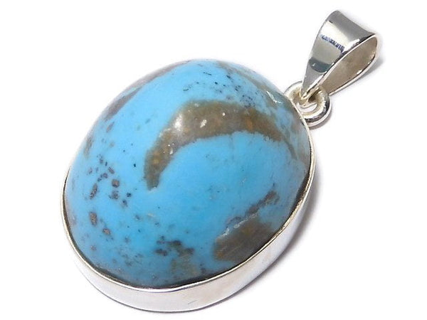 [Video][One of a kind] Persian Turquoise AA++ Pendant Silver925 NO.156