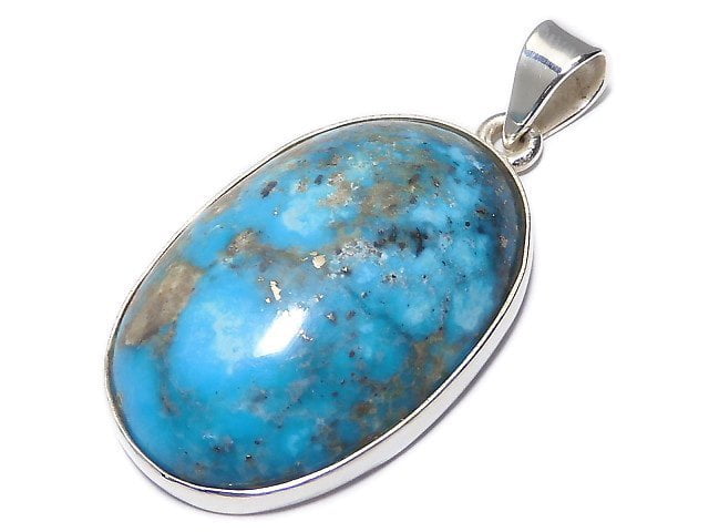 [Video][One of a kind] Persian Turquoise AA++ Pendant Silver925 NO.157