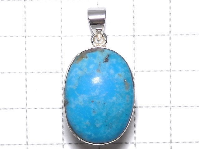 [Video][One of a kind] Persian Turquoise AA++ Pendant Silver925 NO.160