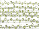 [Video]High Quality Peridot AAA Pear shape Faceted 5x3mm half or 1strand (38pcs )