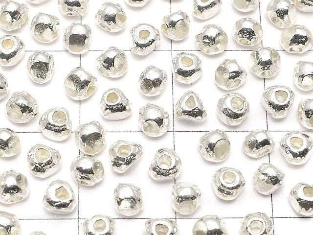 Karen Silver Faceted Rondelle 3x3x2.5mm White Silver 5pcs