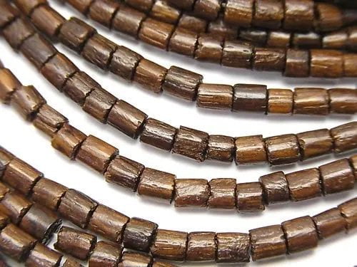 Wood Beads Tube 3x3x3mm 1strand beads (aprx.15inch/38cm)