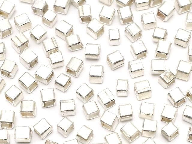 Karen Silver Cube 2x2x2mm White Silver 10pcs
