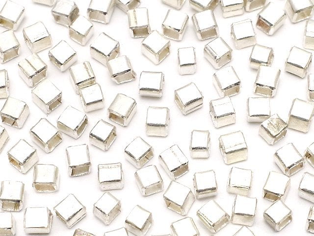 Karen Silver Cube 2x2x2mm White Silver 10pcs