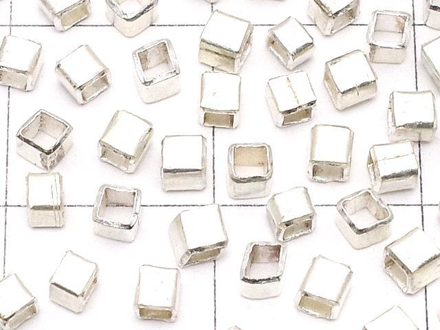 Karen Silver Cube 2x2x2mm White Silver 10pcs