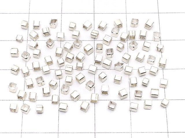 Karen Silver Cube 2x2x2mm White Silver 10pcs