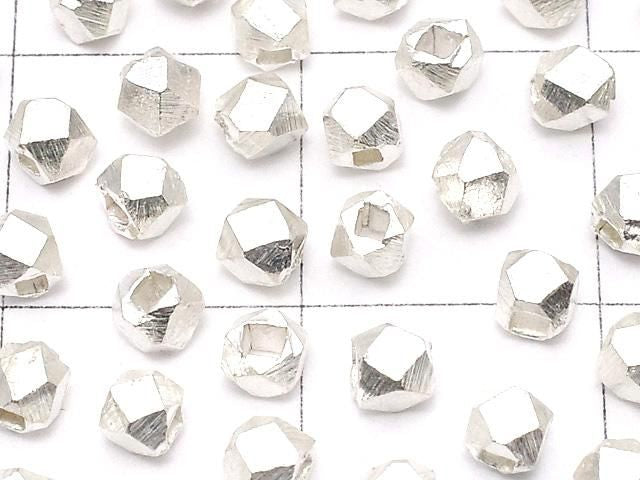 Karen Argent Forme de Cube 2.5x2.5x2.5mm Argent Blanc 10pcs