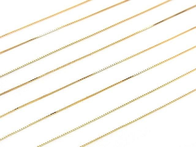 Silver 925 Venetian Chain with Slide Adjuster, 0.5mm, 18KGP [45cm] Necklace, 1pc