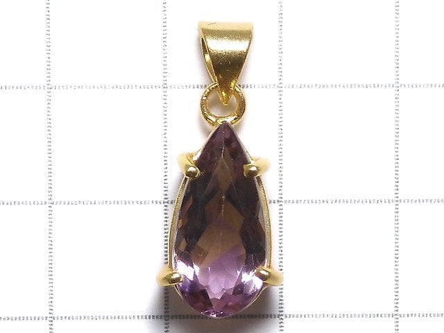 [Video][One of a kind] High Quality Ametrine AAA Faceted Pendant 18KGP NO.209