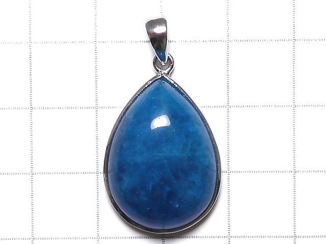 [Video][One of a kind] Blue Apatite AAA- Pendant Silver925 NO.21