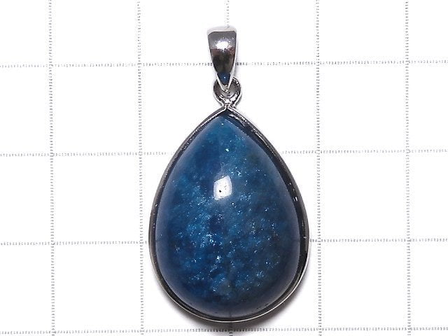 [Video][One of a kind] Blue Apatite AAA- Pendant Silver925 NO.26