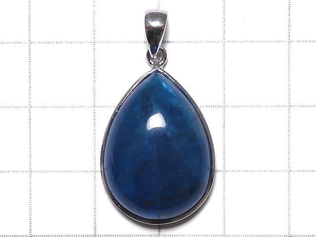 [Video][One of a kind] Blue Apatite AAA- Pendant Silver925 NO.28