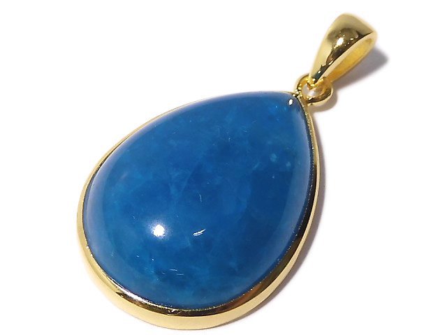 [Video][One of a kind] Blue Apatite AAA- Pendant 18KGP NO.29