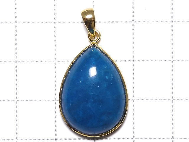 [Video][One of a kind] Blue Apatite AAA- Pendant 18KGP NO.29