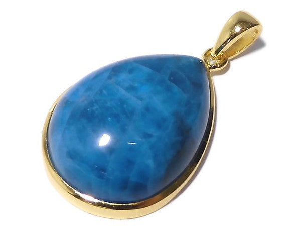 [Video][One of a kind] Blue Apatite AAA- Pendant 18KGP NO.30