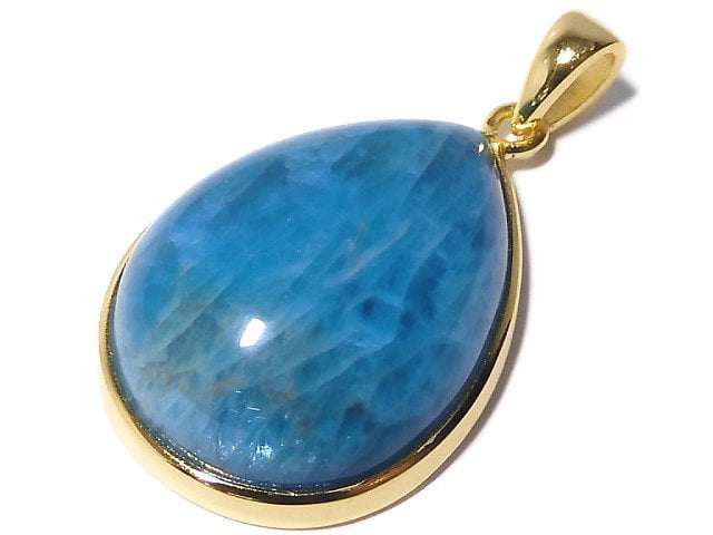 [Video][One of a kind] Blue Apatite AAA- Pendant 18KGP NO.31