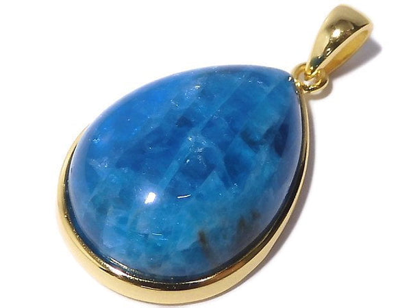 [Video][One of a kind] Blue Apatite AAA- Pendant 18KGP NO.33