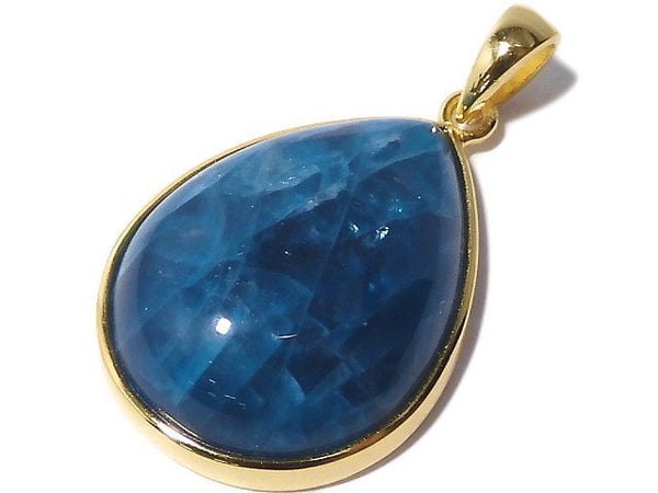 [Video][One of a kind] Blue Apatite AAA- Pendant 18KGP NO.34