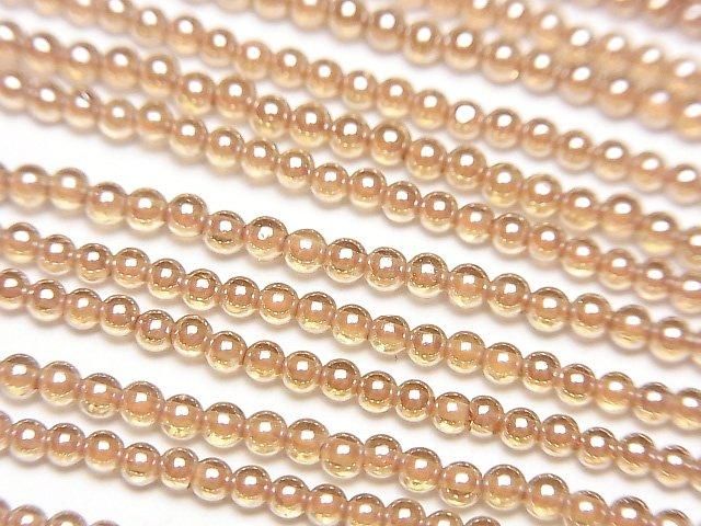 Champagne Aura Crystal Quartz AAA Round 2mm 1strand beads (aprx.15inch/36cm)