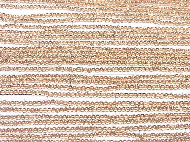Champagne Aura Crystal Quartz AAA Round 2mm 1strand beads (aprx.15inch/36cm)