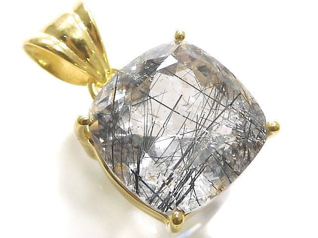 [Video][One of a kind] High Quality Tourmaline Quartz AAA Pendant 18KGP NO.31