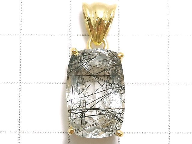 [Video][One of a kind] High Quality Tourmaline Quartz AAA Pendant 18KGP NO.33