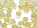 [Video] Yellow color Amber Half Drilled Hole Round 9mm 6pcs