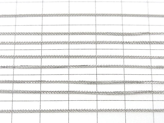 Silver925 Wheat Chain with Slide Adjuster 0.8mm Rhodium Plated [45cm][60cm] Necklace 1pc