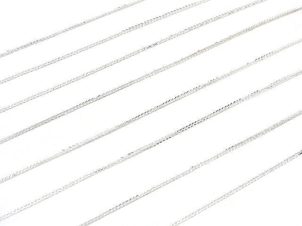 Silver925 Wheat Chain with Slide Adjuster 0.8mm No coating [45cm][60cm] Necklace 1pc