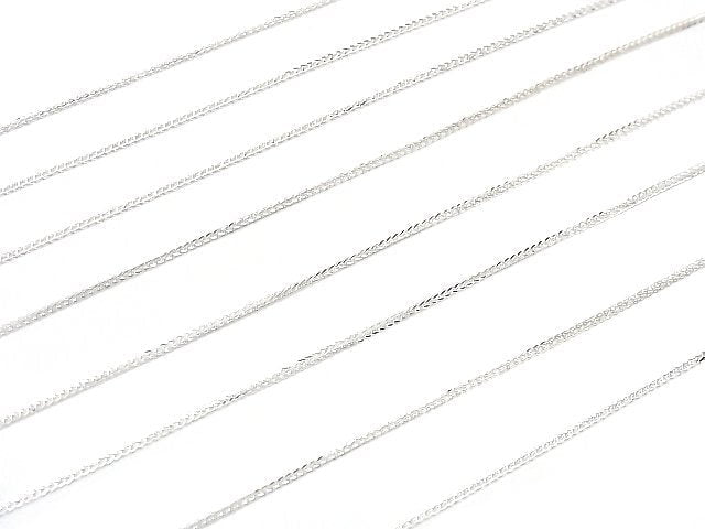 Silver925 Wheat Chain with Slide Adjuster 0.8mm No coating [45cm][60cm] Necklace 1pc