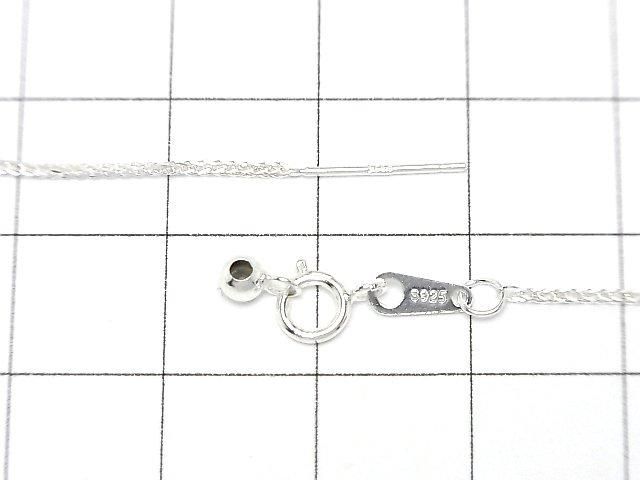 Silver 925 Wheat Chain with Slide Adjuster, 0.8mm, No Coating [45cm][60cm] Necklace, 1pc