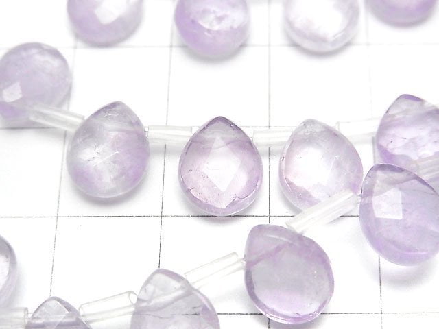 [Video] Pink Amethyst AA++ Faceted Pear Shape 10x8mm half or 1strand beads (aprx.14inch/34cm)