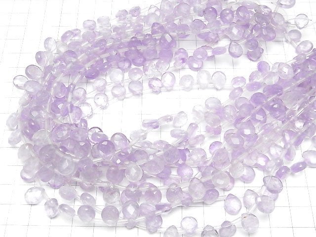 [Video] Pink Amethyst AA++ Faceted Pear Shape 10x8mm half or 1strand beads (aprx.14inch/34cm)