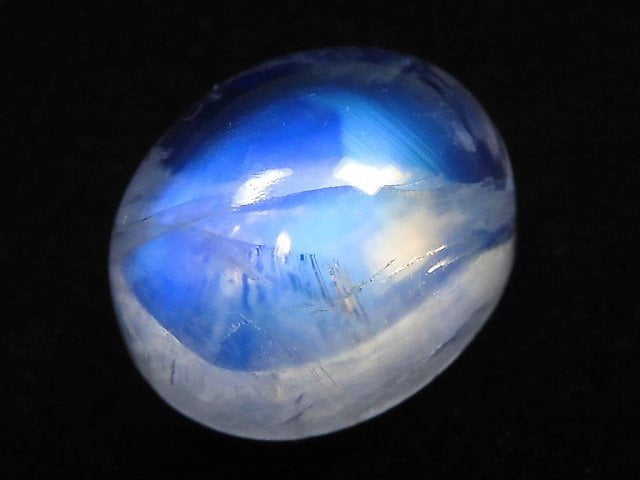 [Video][One of a kind] High Quality Rainbow Moonstone AAA Cabochon 1pc NO.120