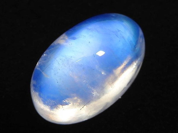 [Video][One of a kind] High Quality Rainbow Moonstone AAA Cabochon 1pc NO.123